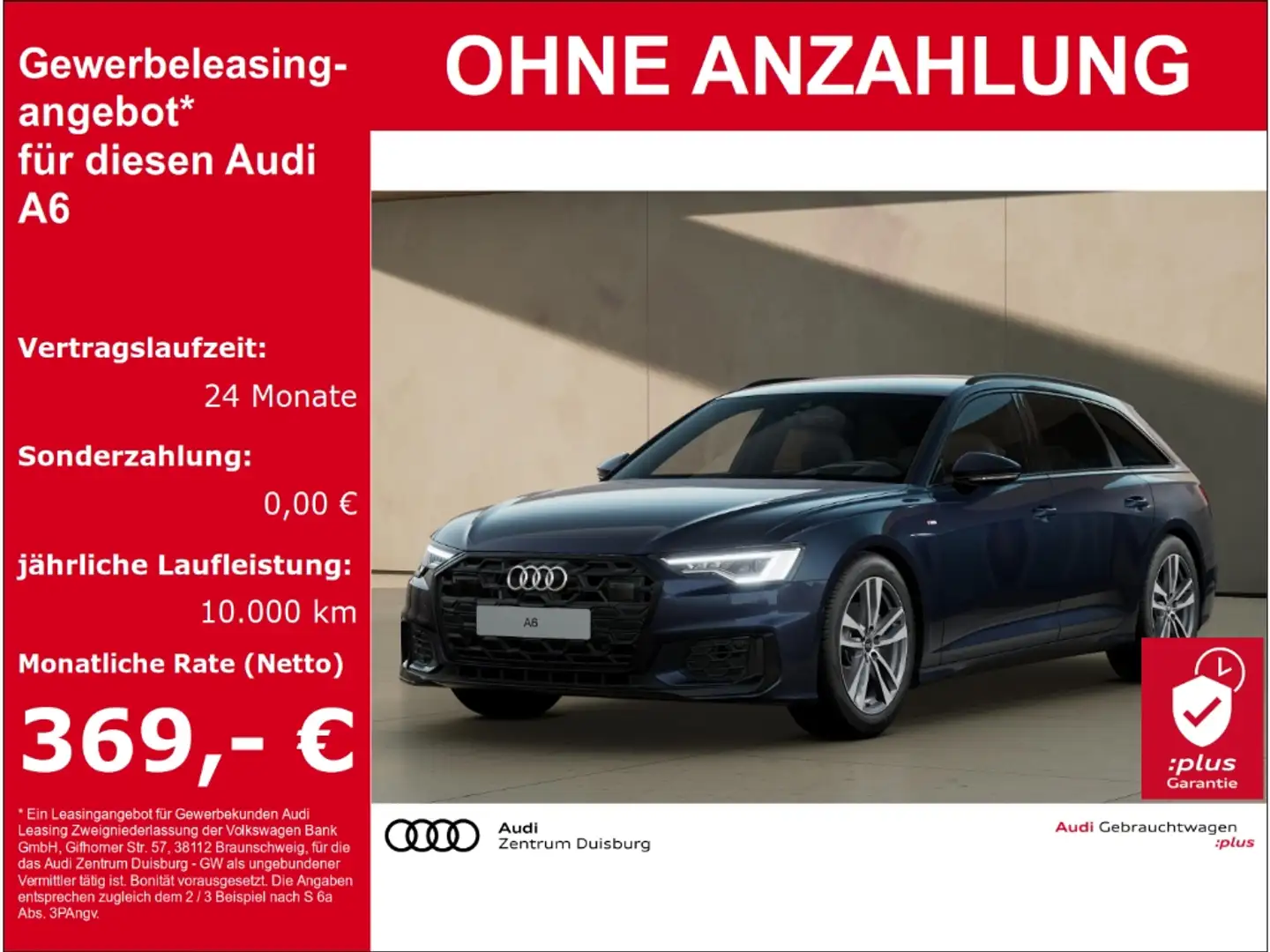 Audi A6 Avant 40 TDI S line Blau - 1