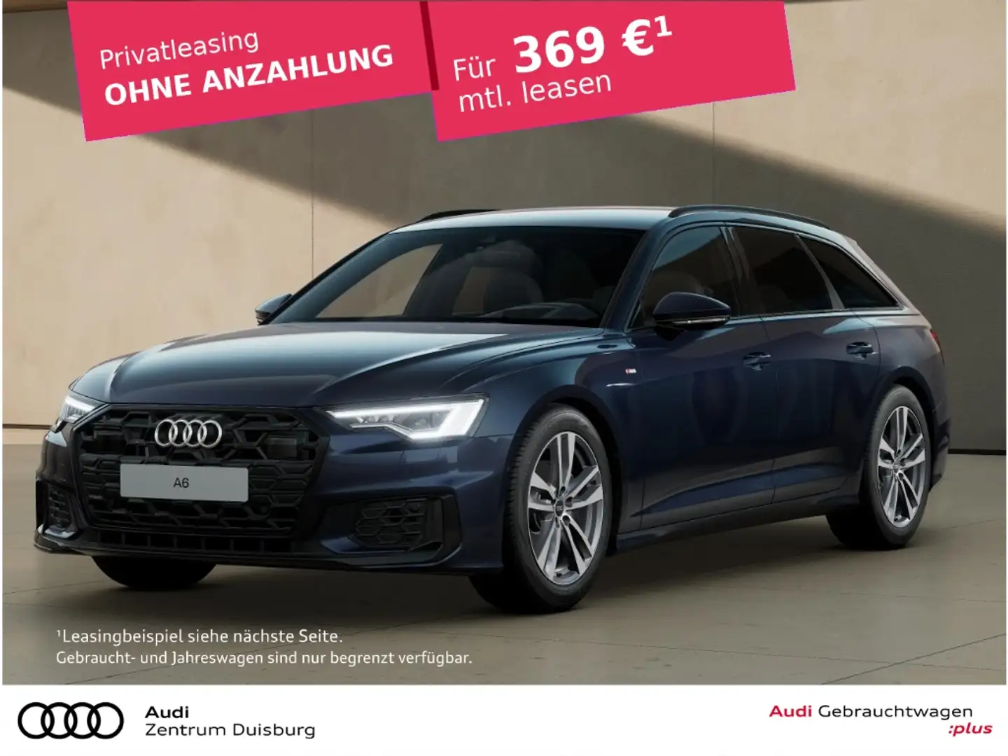 Audi A6 Avant 40 TDI S line Blauw - 1