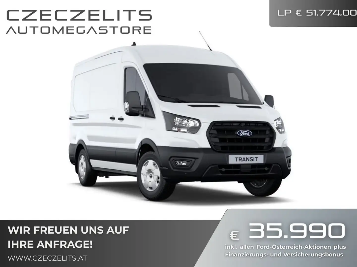 Ford Transit Transit Kasten 2,0 EcoBlue HD L2H2 350 Trend ON... Weiß - 1