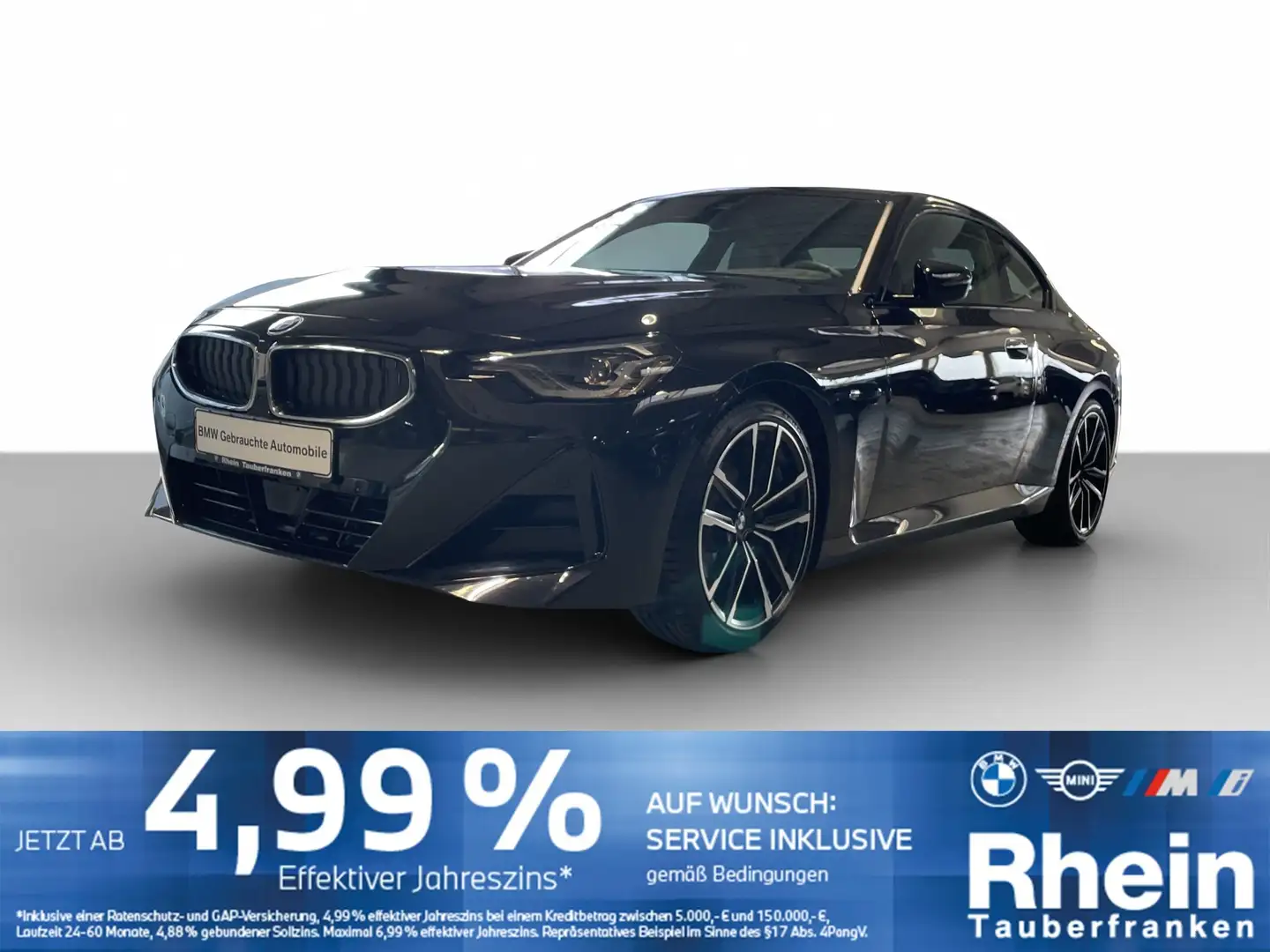 BMW 220 i Coupé M Sport NaviProf.*Parkassist*Glasdach Schwarz - 1