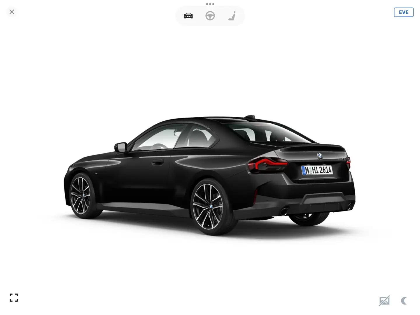 BMW 220 i Coupé M Sport NaviProf.*Parkassist*Glasdach Schwarz - 2