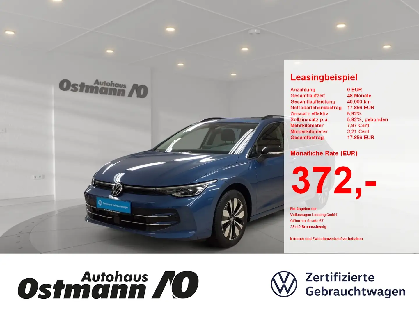 Volkswagen Golf Variant Golf VIII Variant 1.5TSI  W Goal *AHK*LED*ACC* Blau - 1