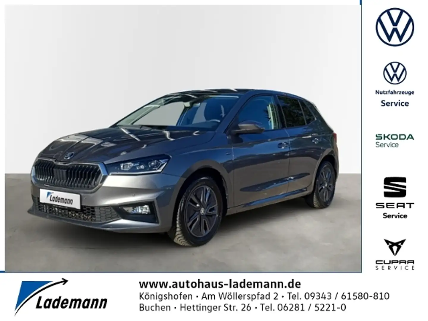 Skoda Fabia 1.0 TSI Selection LED+NAVI+PANO+KAMERA+ACC Grau - 1