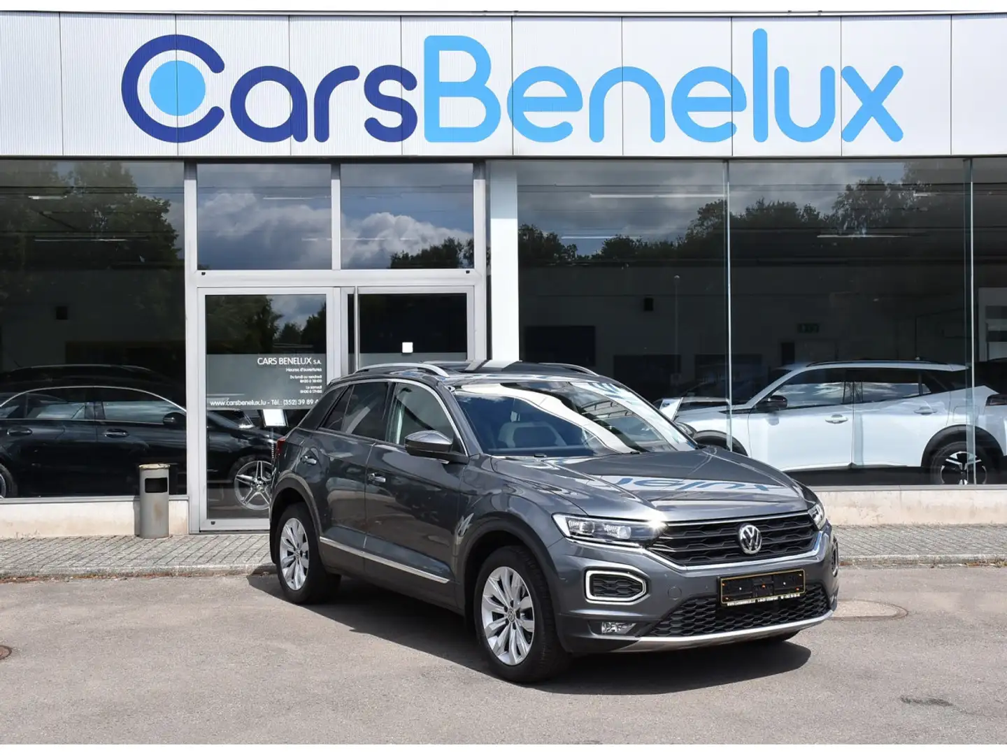 Volkswagen T-Roc 1.5 TSI Sport DSG TO CUIR ACC GPS CAM LED ATT RMQ Gris - 1