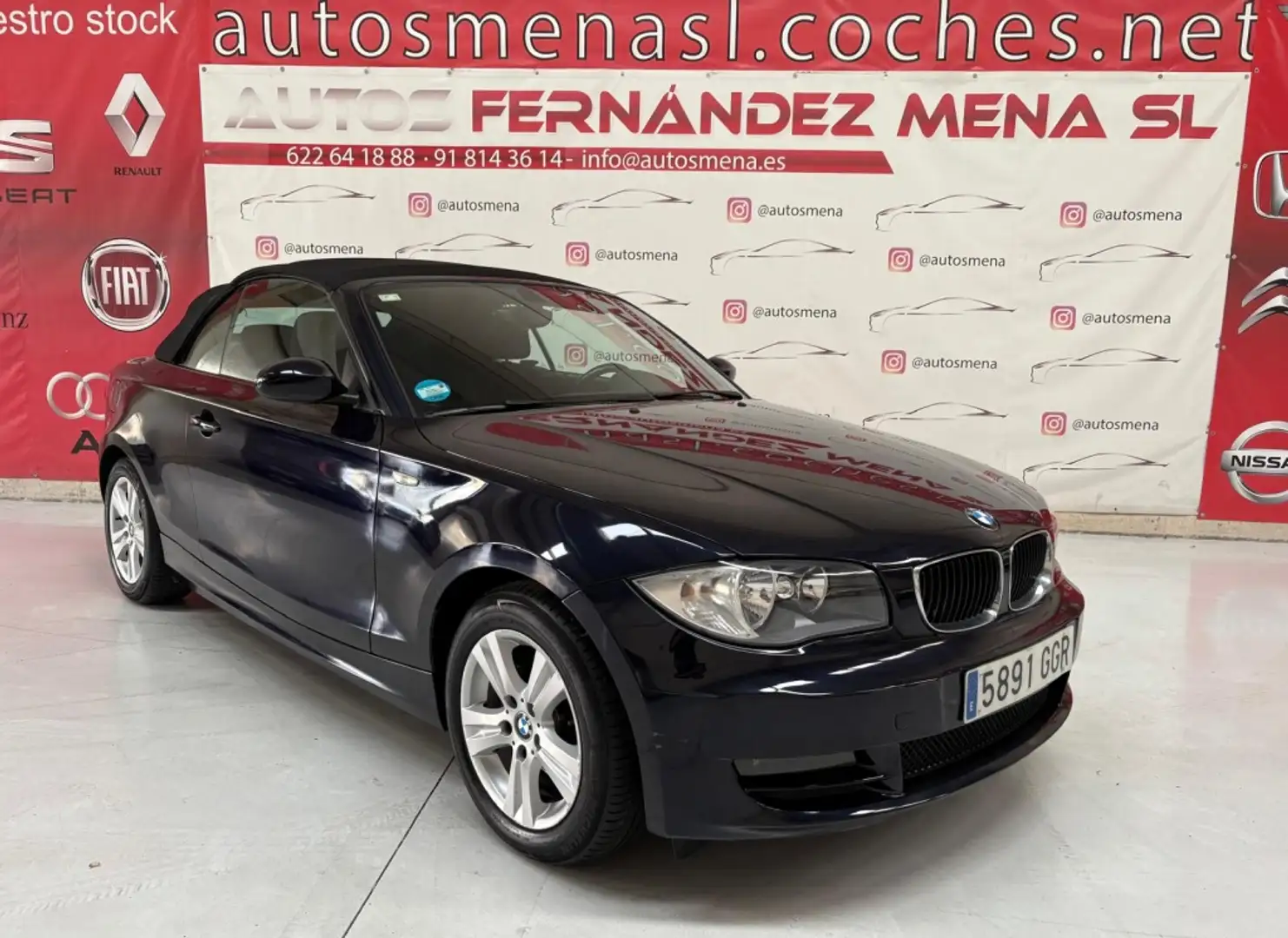 BMW 120 120i Cabrio Bleu - 1