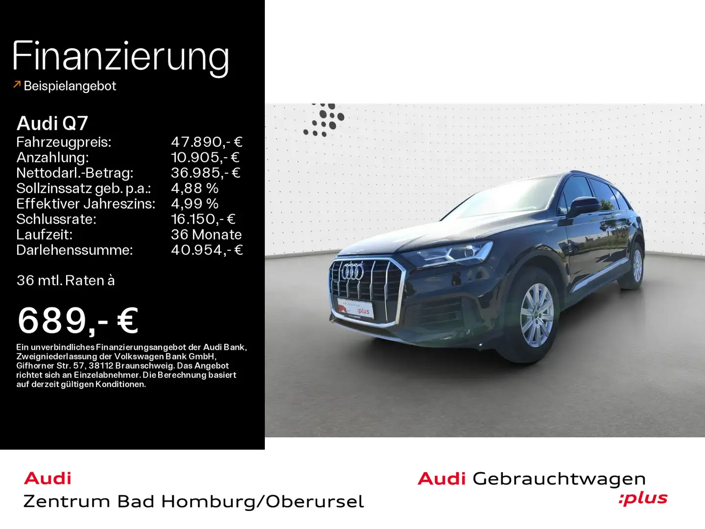 Audi Q7 SUV 45 TDI quattro*Navi*Alu*B&O*PDC*Virtual C Negru - 1