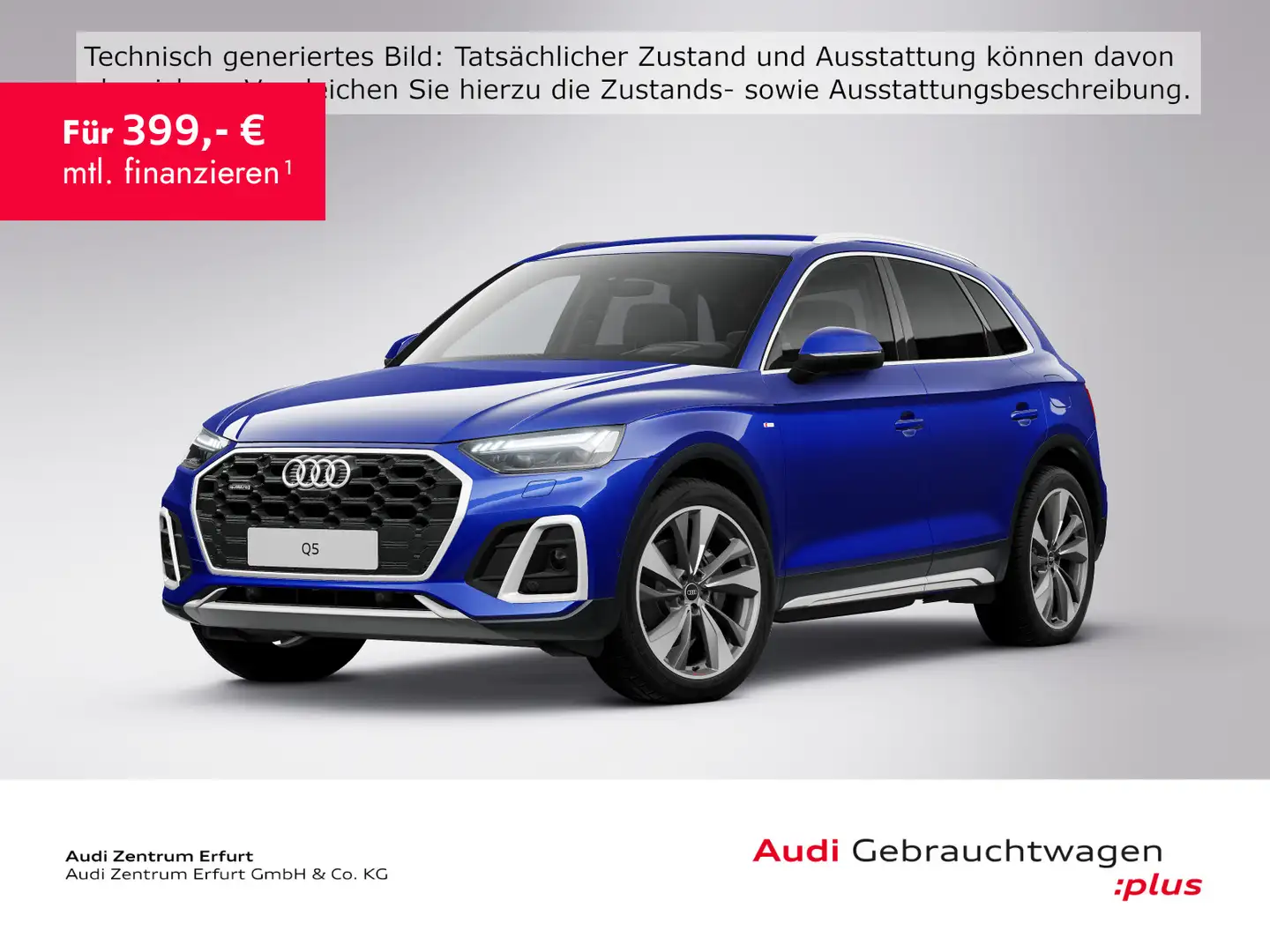 Audi Q5 55 TFSI e quattro S-tronic S line Matrix Luft Blau - 1