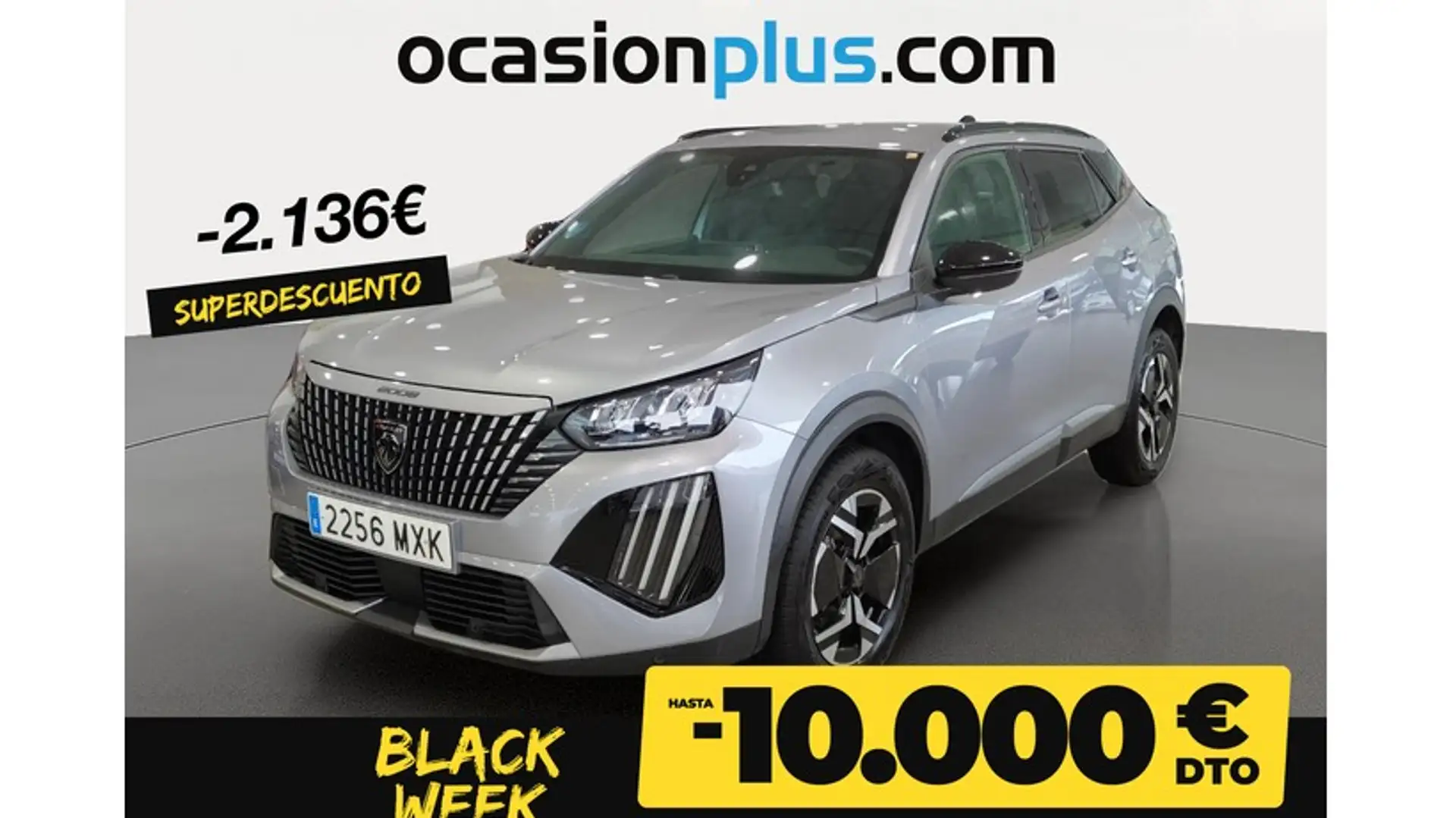 Peugeot 2008 Hybrid 136 Allure eDCS6 Gris - 1