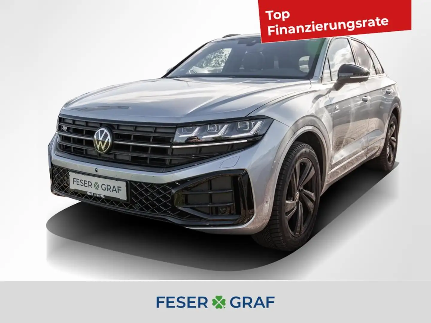 Volkswagen Touareg 3.0 TDI R-Line 4Mot AHK/Pano/AreView/HUD Silber - 1