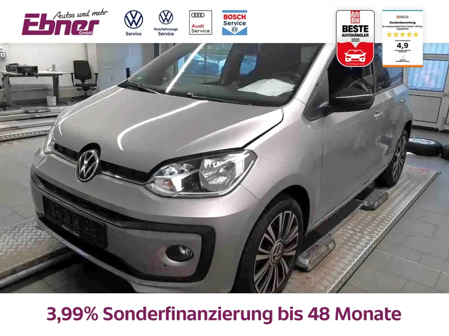 Volkswagen up! ECO UP! ACTIVE PLUS KAMERA+SITZHZG+GRA+AC-AUTOM+16 Silber - 1