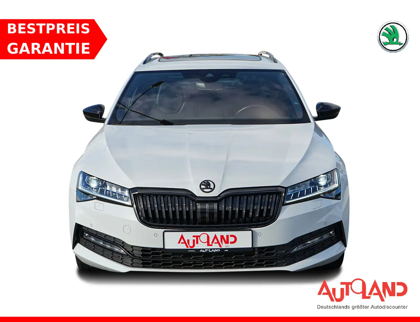Skoda Superb Combi 2.0 Sportline SHZ LED Navi Panorama Blanc - 1