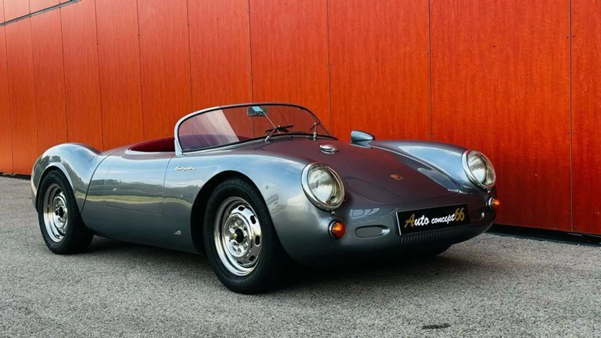 Porsche 550 spyder chamonix replica carte grise Française Silber - 1