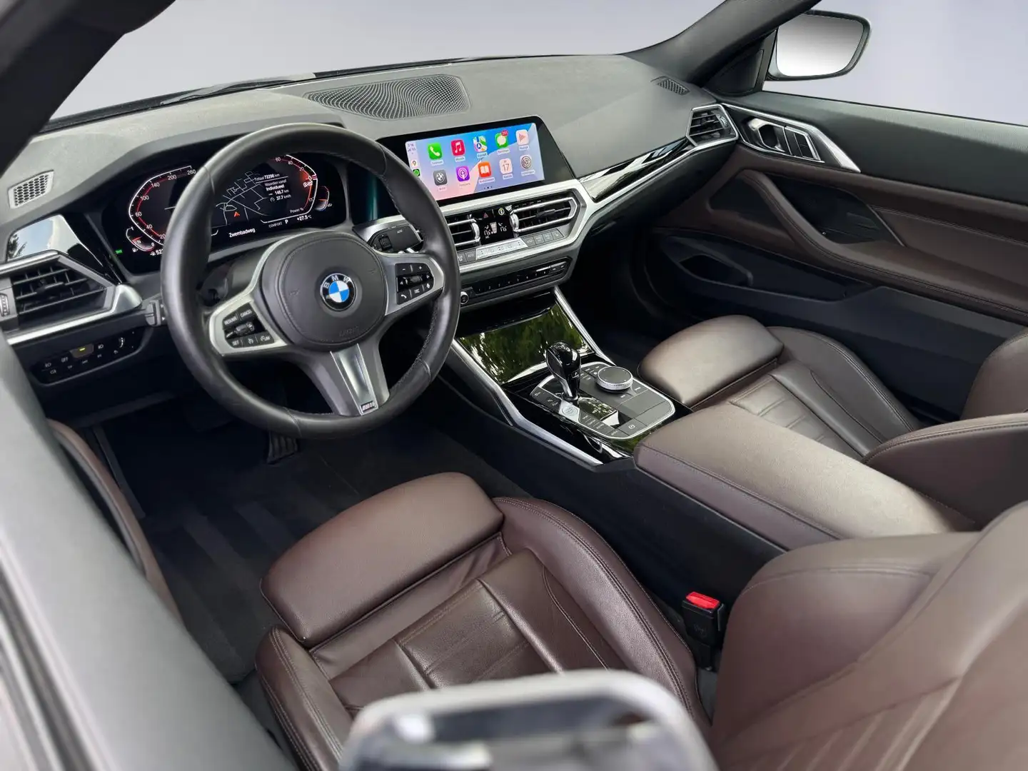 BMW 420 4-serie Coupé 420i High Executive, M sport lederen Blauw - 2