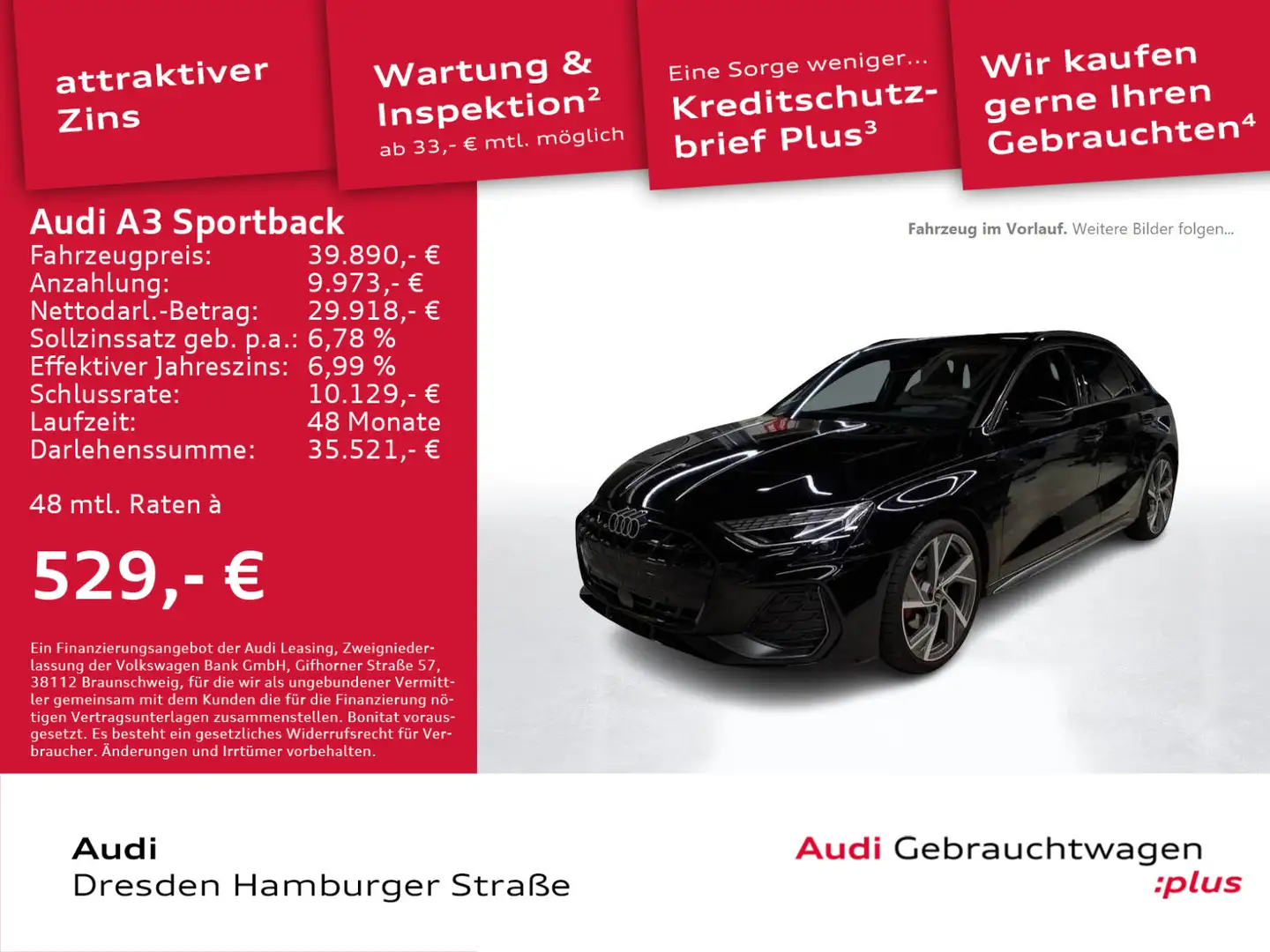 Audi A3 S line 35 TFSI Head-up AHZV SONOS Noir - 1