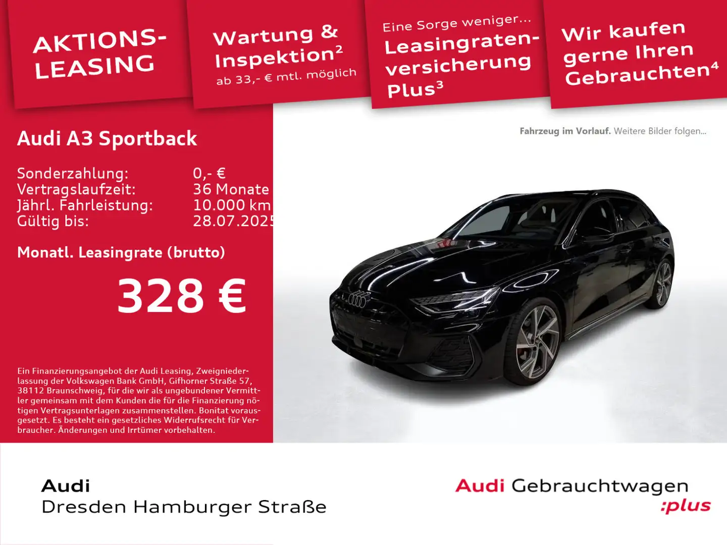 Audi A3 S line 35 TFSI Head-up AHZV SONOS Schwarz - 1