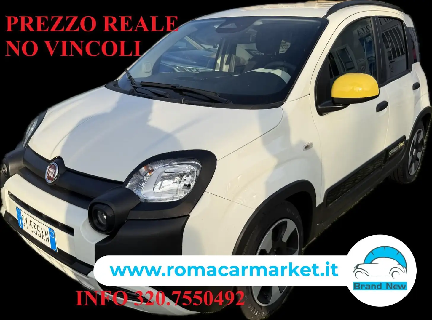 Fiat Panda 1.0 firefly hybrid s&s 70cv KM CERTIFICATI UNIPRO NO VINCOLI Bianco - 1