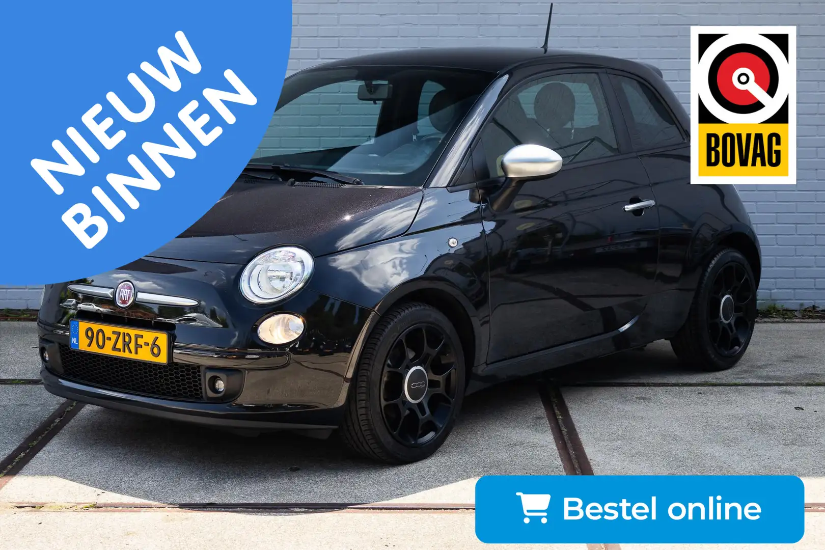Fiat 500 0.9 TwinAir Street Zwart - 1