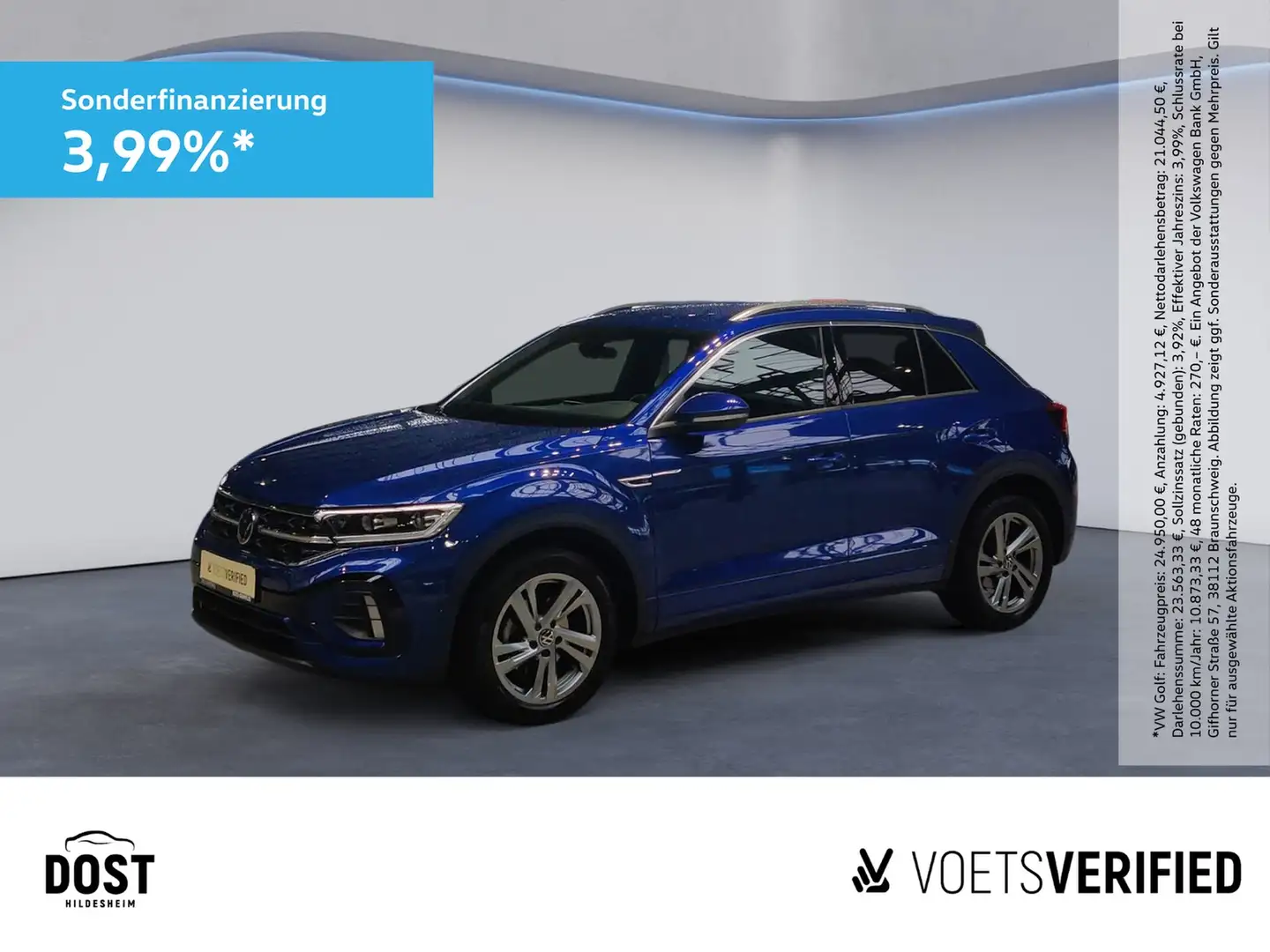 Volkswagen T-Roc 1.5 TSI R-Line DSG KAMERA+MATRIX LED+NAVI Bleu - 1