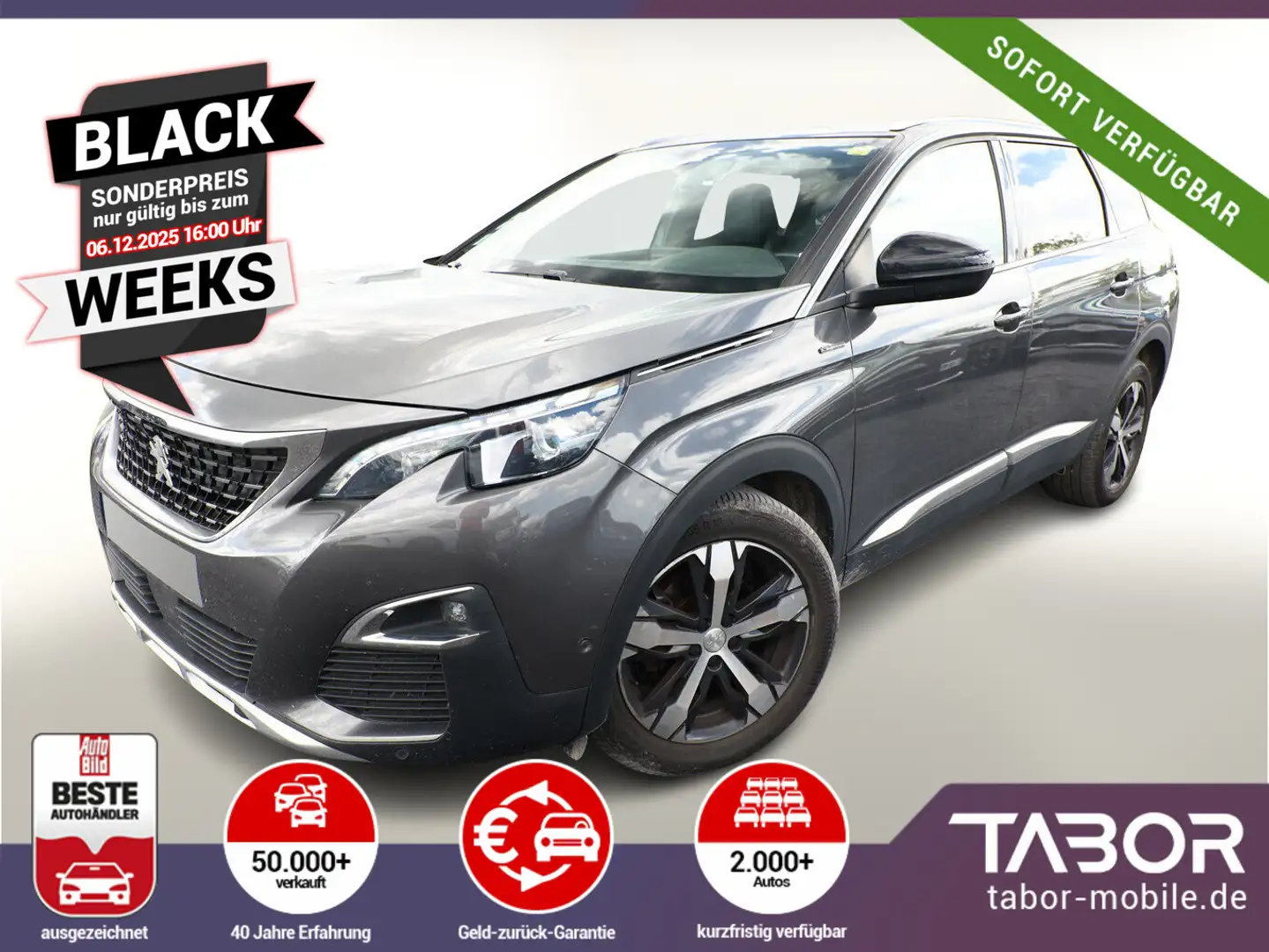 Peugeot 5008 1.6 THP 165 Aut Allure 7S Pano Nav Leder Grau - 1