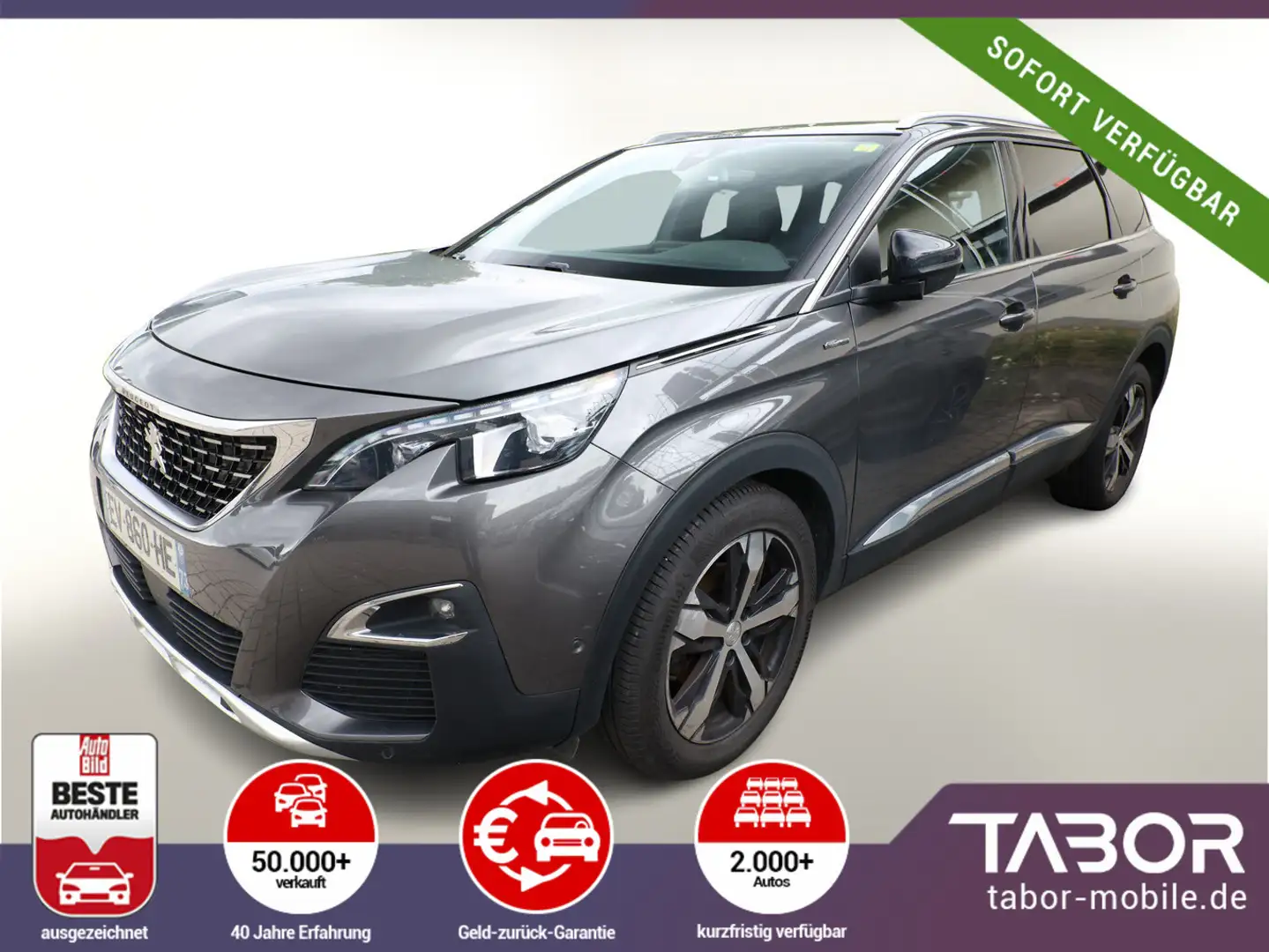 Peugeot 5008 1.6 THP 165 Aut Allure 7S Pano Nav Leder Gris - 1