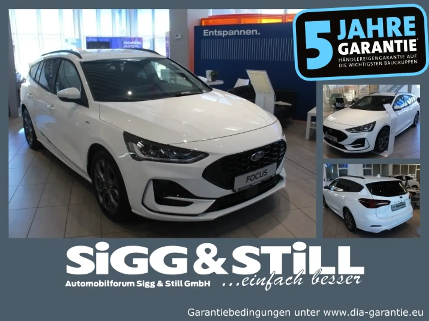 Ford Focus Turnier ST-Line 1.0I Mild-Hybrid IACC*BLIS*NAV*CAM Weiß - 1