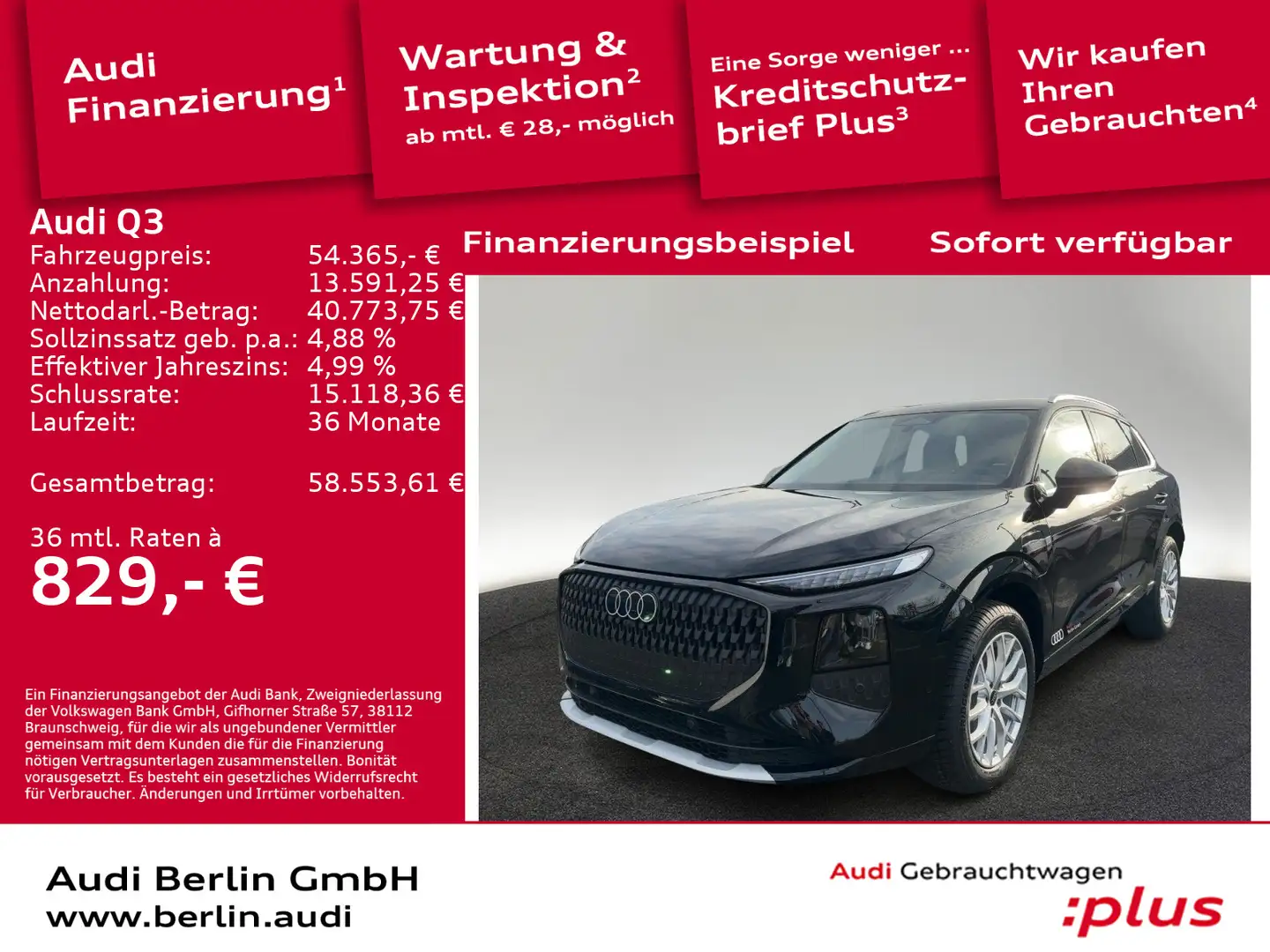 Audi Q3 e-hybrid S tronic Schwarz - 1