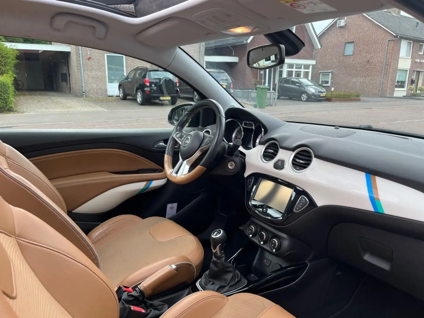 Opel Adam 1.0 TURBO ROCKS FAVOURITE CABRIOLET / HALF LEDER / Marrone - 2