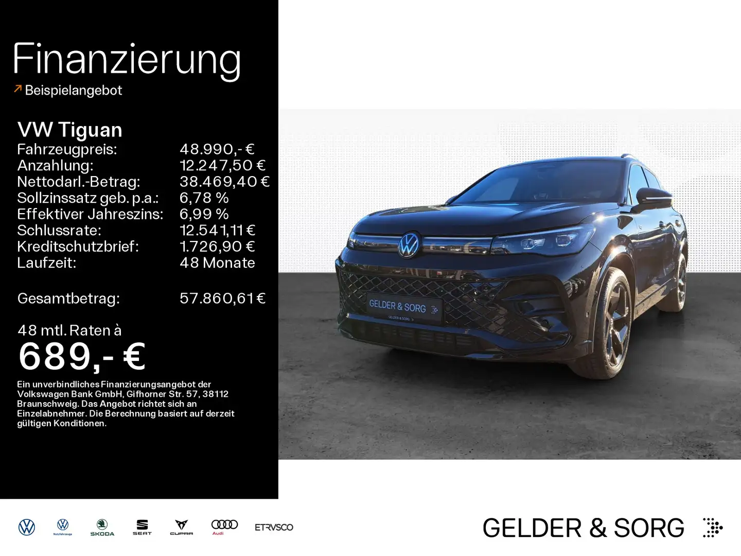 Volkswagen Tiguan R-Line 2,0 TDI 4M |AHK|HuD|BlackStyle| Noir - 1