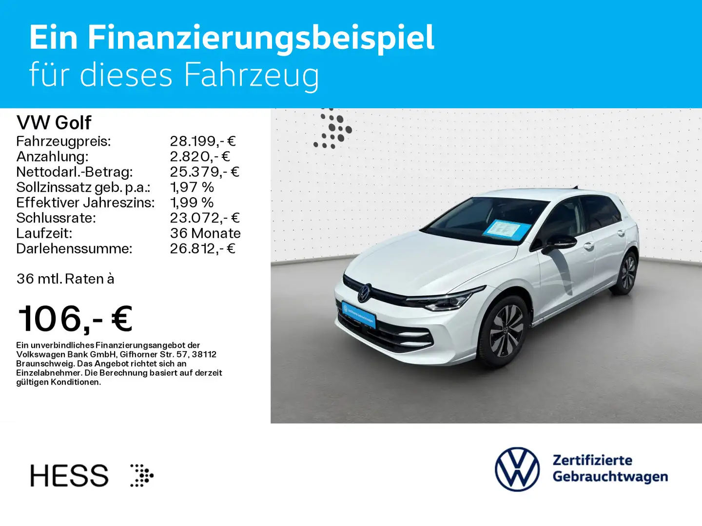 Volkswagen Golf VIII 2.0 TDI DSG GOAL*LED*AHK*KAMERA*NAVI*K Blanco - 2