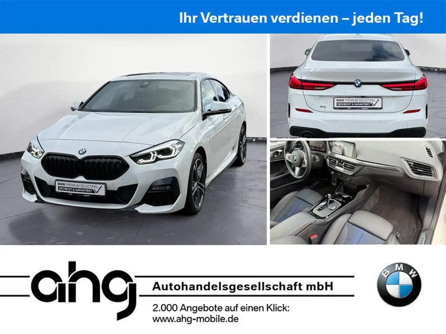 BMW 218i Gran Coupe M Sport Navi Klima PDC Kamera Hi Blanc - 1