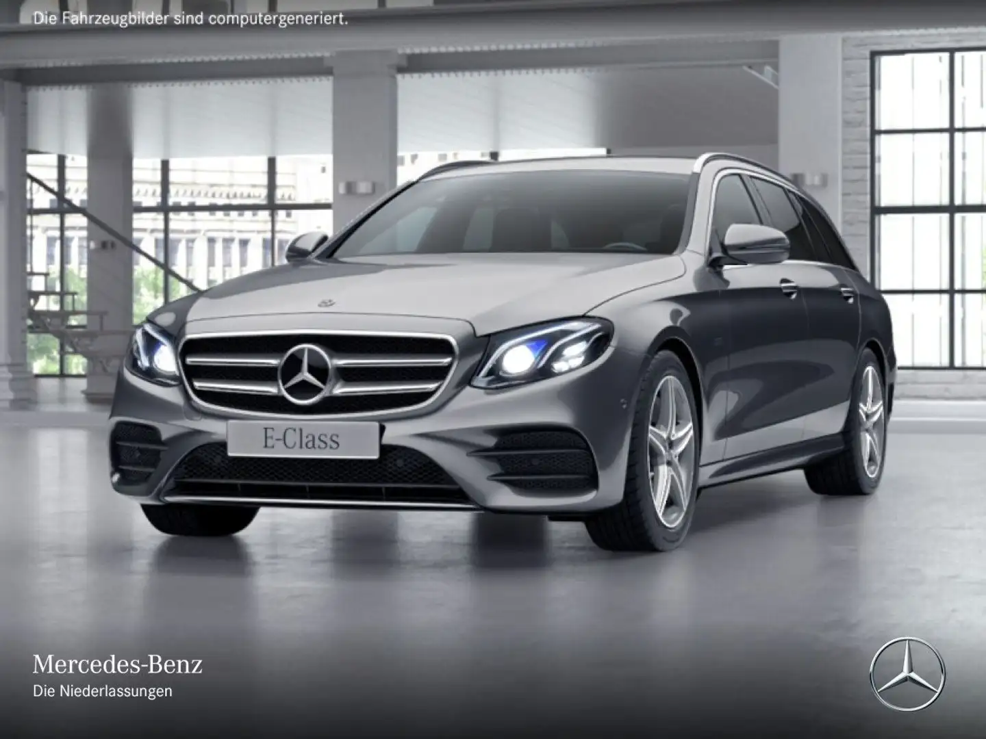 Mercedes-Benz E 300 de T AMG+AHK+MULTIBEAM+FAHRASS+KAMERA+9G Grijs - 2