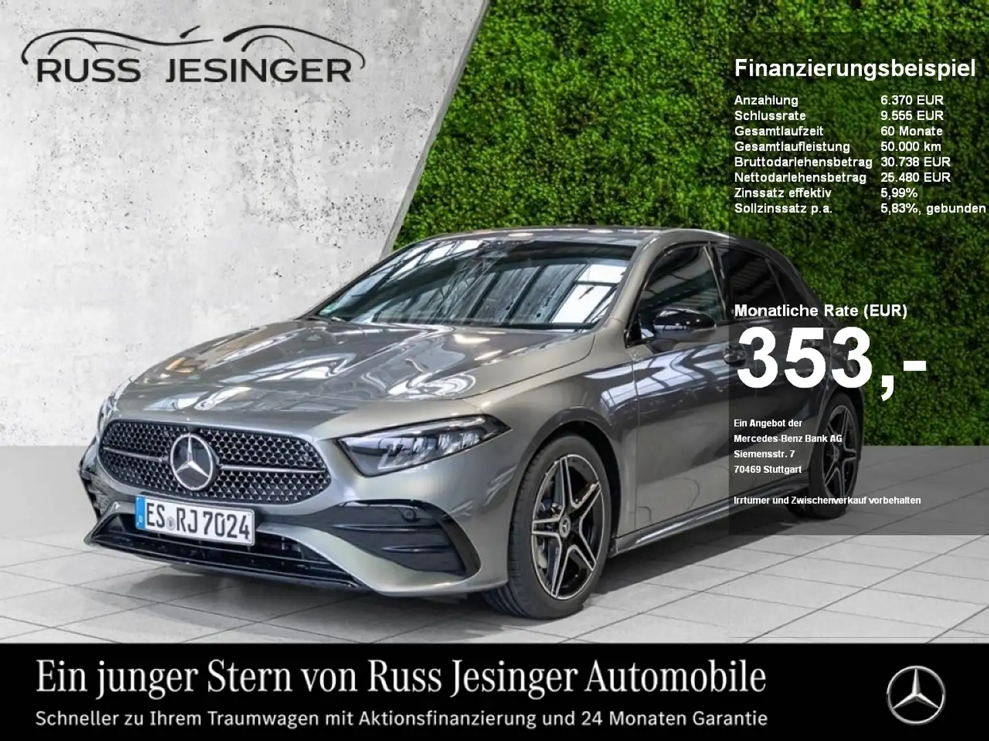 Mercedes-Benz A 200 AMG Line *LED*Distr*Cam*TotW*SpurH*Night Gris - 1