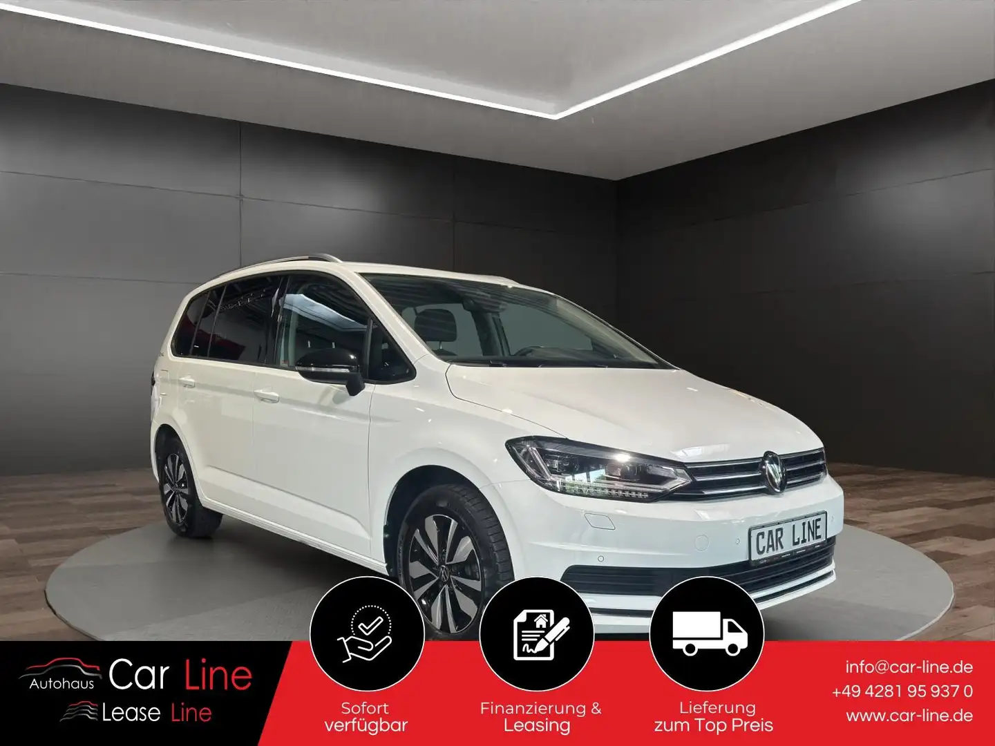 Volkswagen Touran GOAL 2,0l TDI*ACC*NAV*AHK*LED*CAM*7Sitze Weiß - 1