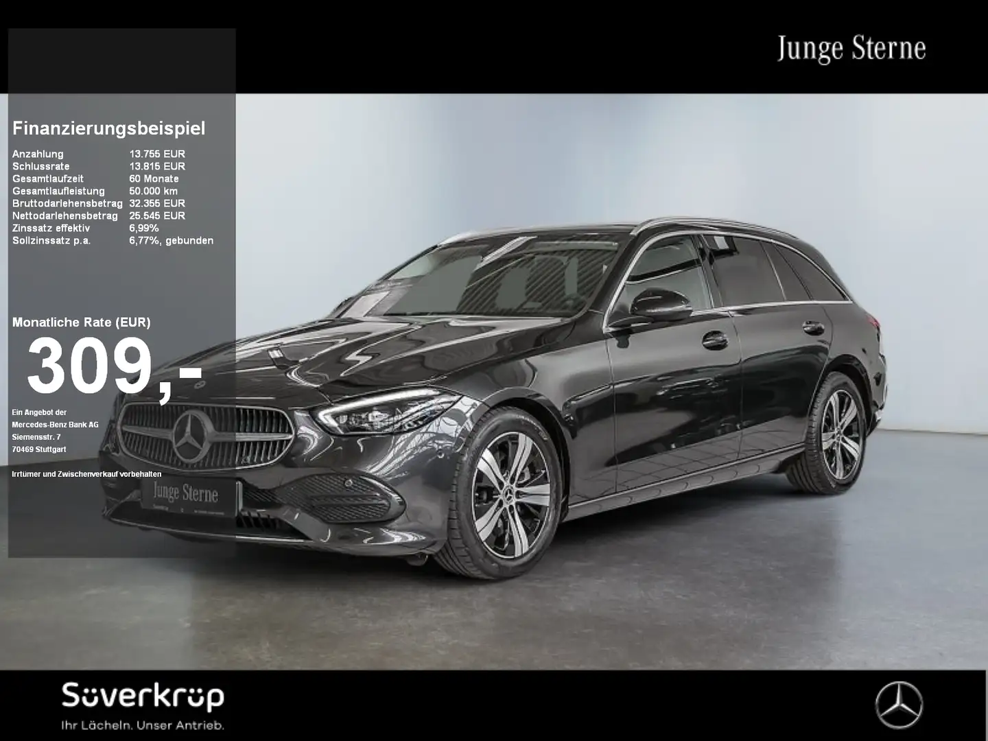 Mercedes-Benz C 300 d T AVANTGARDE AHK KAMERA PDC SHZ SPUR Grau - 1
