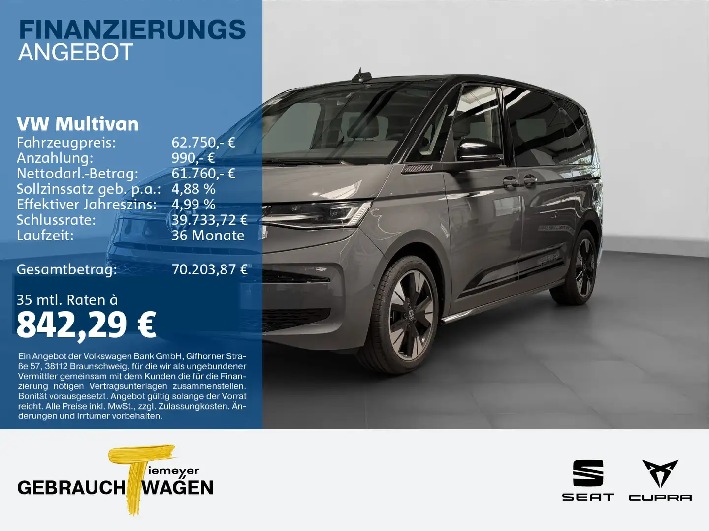 Volkswagen T7 Multivan T7 Multivan 2.0 TDI DSG Edition AHK LED Navi Noir - 1