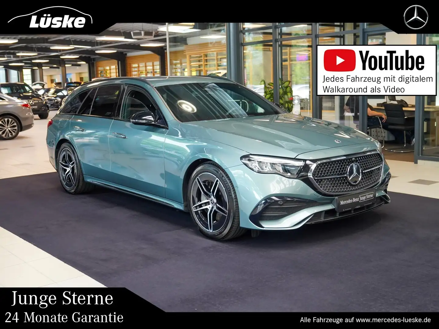 Mercedes-Benz E 220 E 220 d T AMG Line Night Head-up KEYLESS AHK DAB Silber - 1