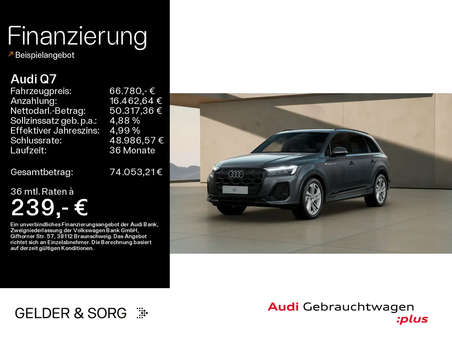 Audi Q7 50 TDI qu. S line Air*AHK*HuD*360°*Pano*Matri Grau - 1