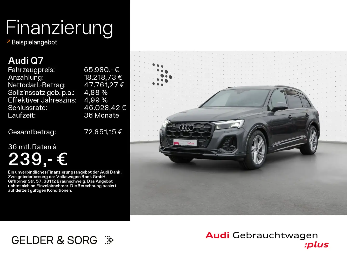Audi Q7 50 TDI qu. S line Air*AHK*HuD*360°*Pano*Matri Grau - 1