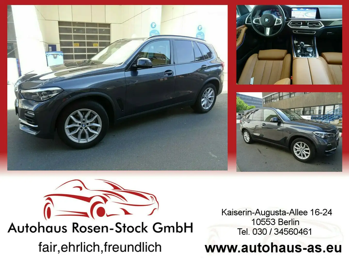 BMW X5 40i xDrive SAG.,360°,Leder,ACC,AHK,Head-up Grey - 1