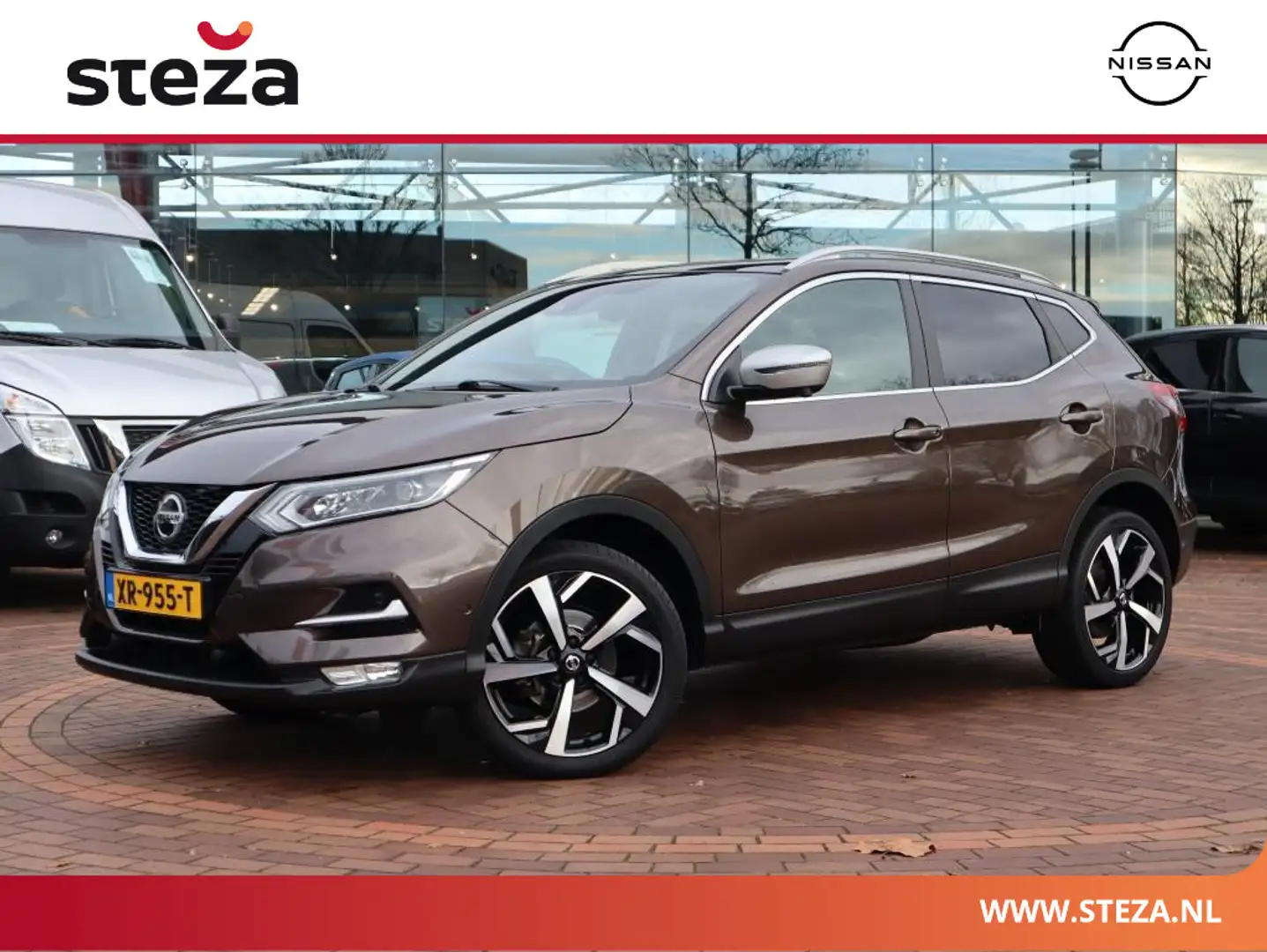 Nissan Qashqai 1.2 Tekna + | Lederen Bekl. | Stoelverw. | Trekhaa Bruin - 1