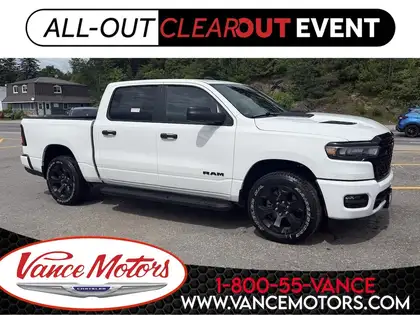 White 2026 RAM 1500 Pickup Truck Four-Wheel Drive 8-Speed Automatic