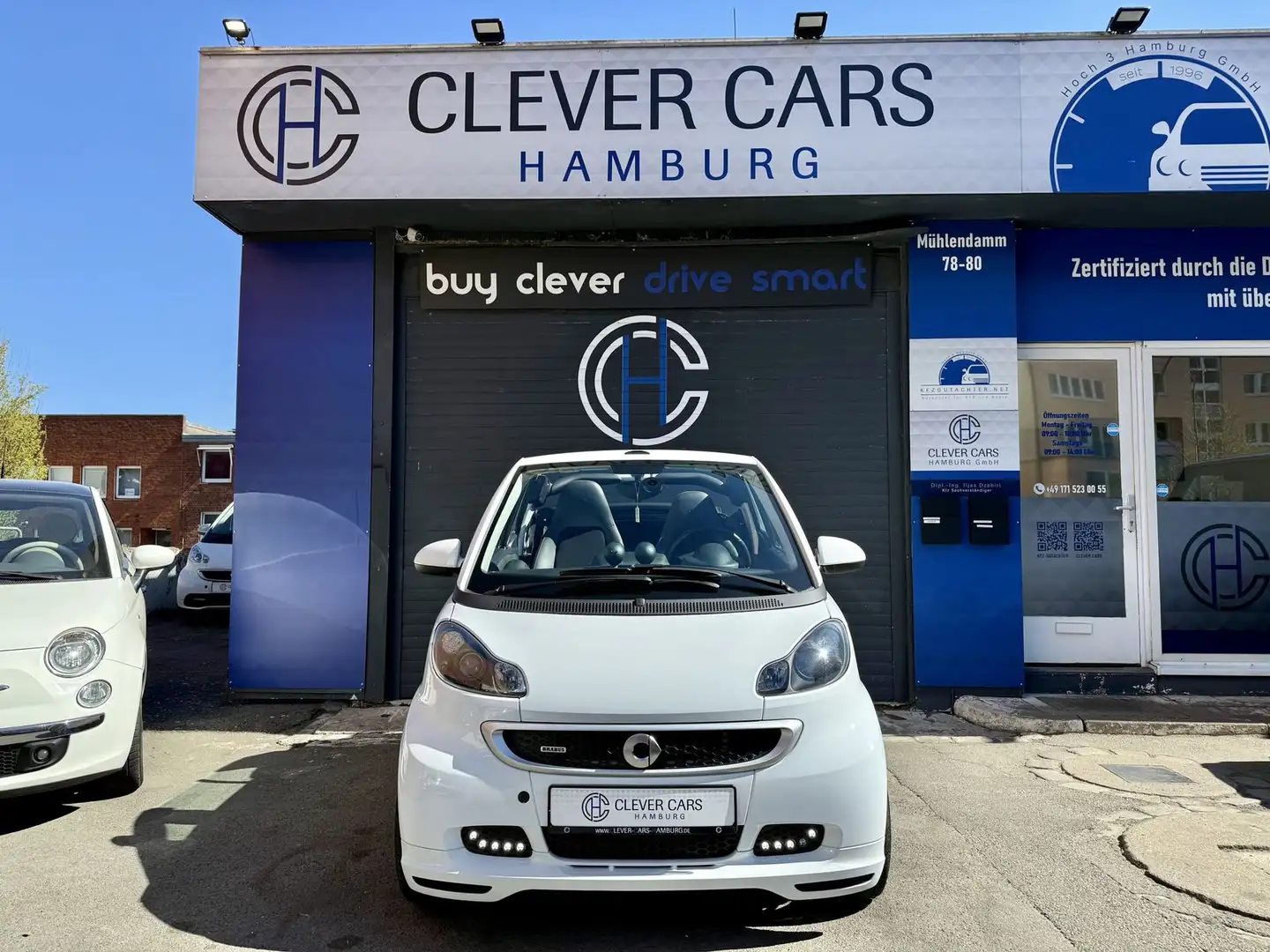 smart forTwo CABRIO*BRABUS XCLUSIVE*NAVI*SOUND*LED*F1 Blanc - 2