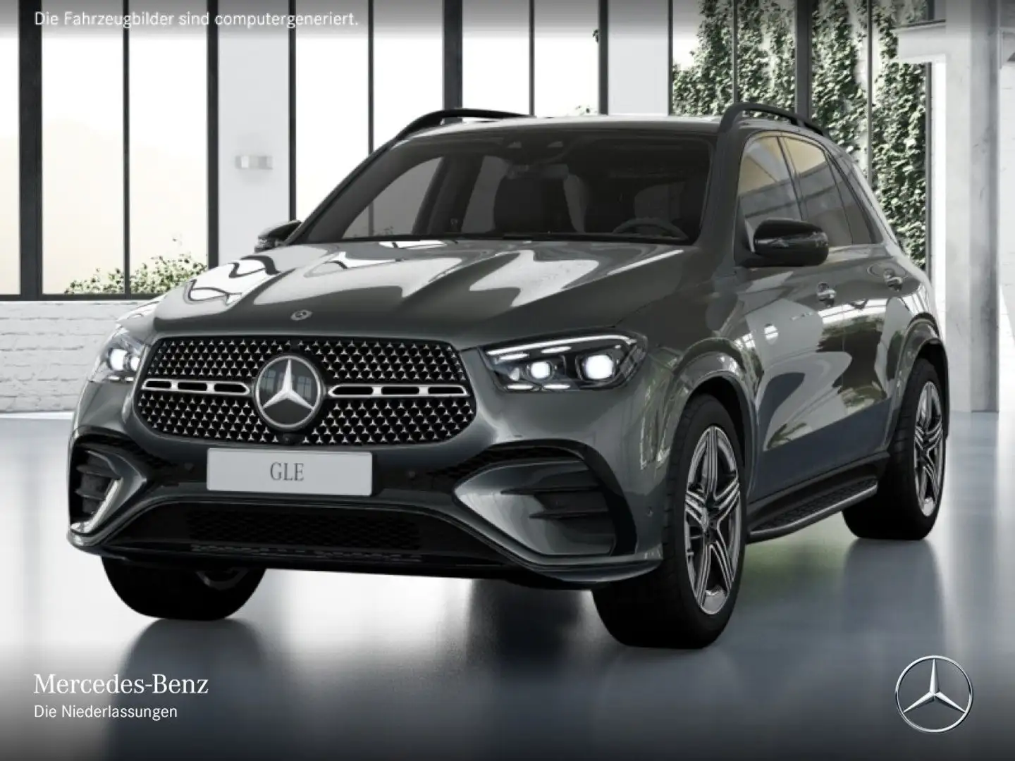 Mercedes-Benz GLE 450 d 4M AMG+NIGHT+PANO+360+AHK+MULTIBEAM+SPUR Grau - 2