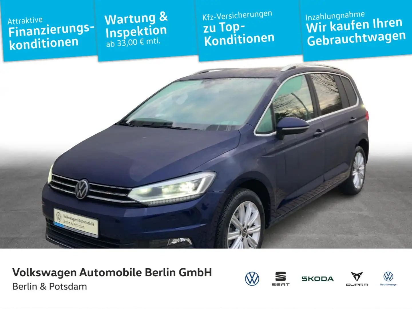 Volkswagen Touran 1.5 TSI Highline Blau - 1