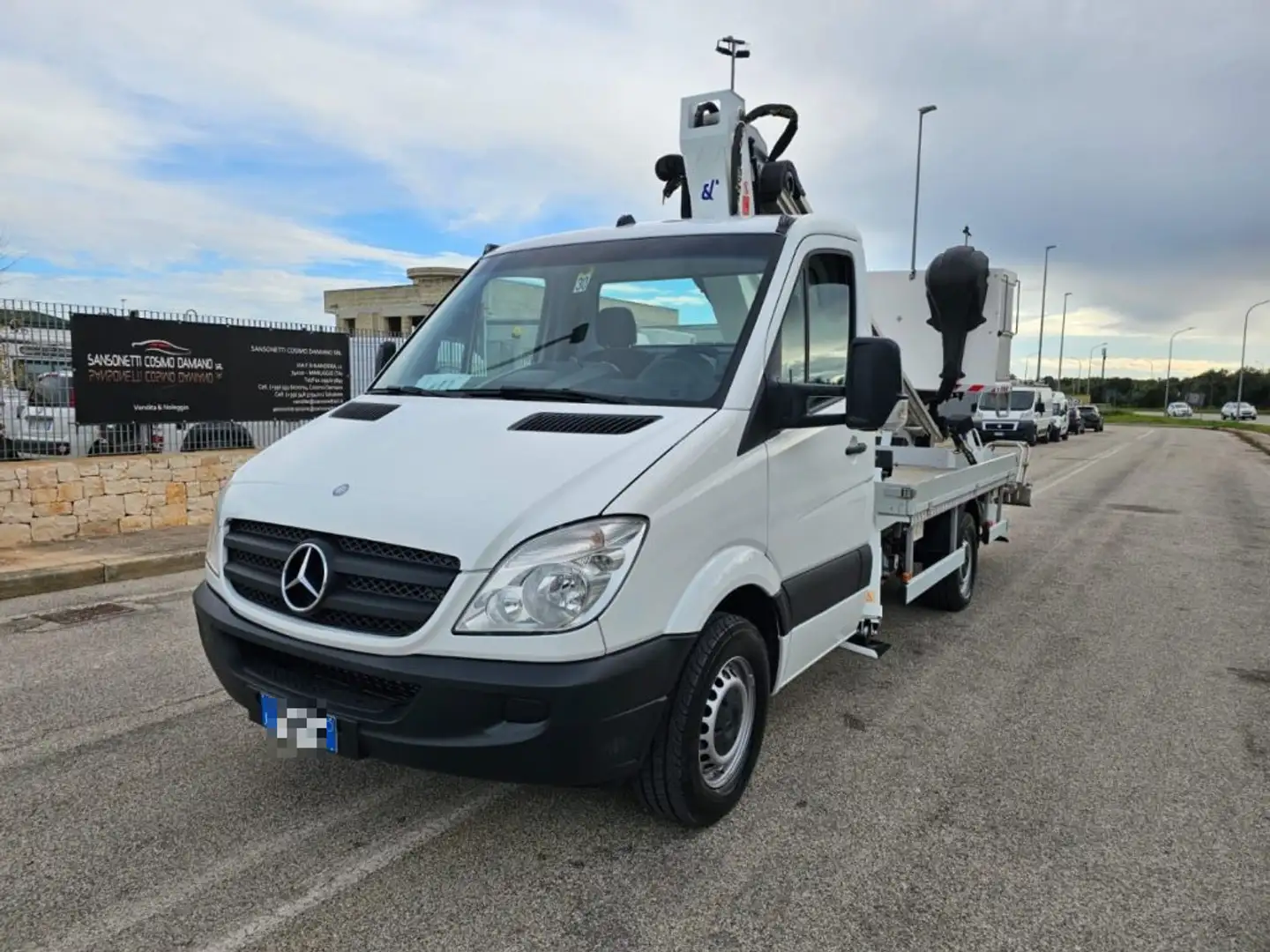 Mercedes-Benz Sprinter T37/35 313 CDI PIATTAFORMA CON CESTELLO Bianco - 2