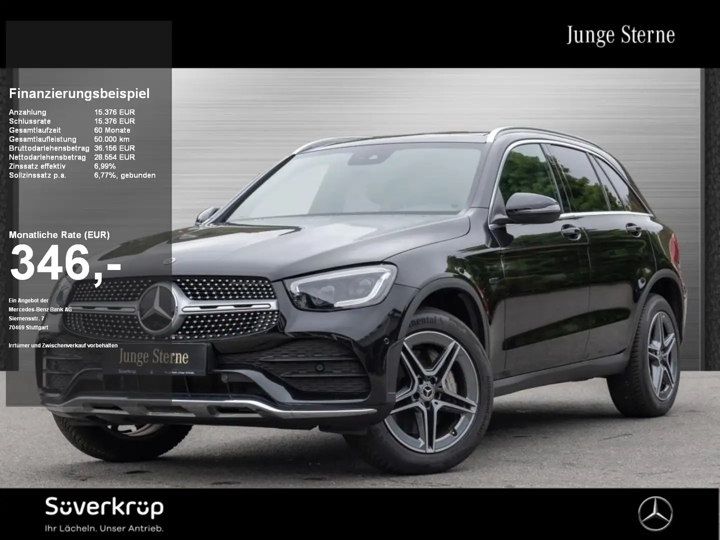 Mercedes-Benz GLC 300 e 4M , AMG SPUR PANO AHK KAMERA PDC SHZ Schwarz - 1