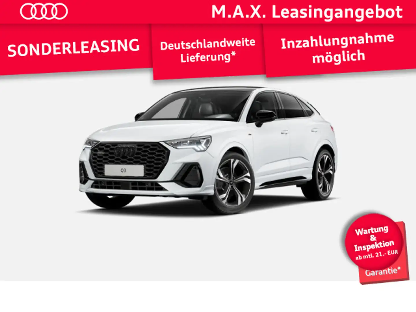 Audi Q3 S line 45 TFSI quattro 245 PS Weiß - 1