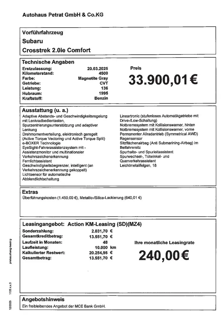 Subaru Crosstrek Comfort Gris - 2