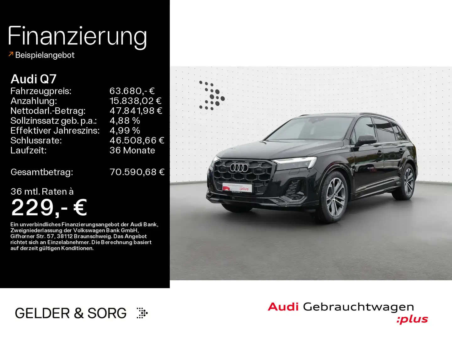Audi Q7 45 TDI quattro S line Allradl.*HuD*Pano*air* Negru - 1