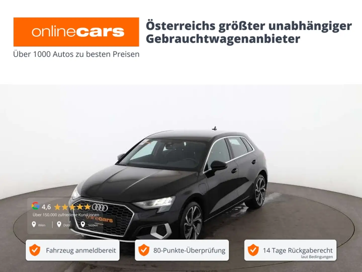 Audi A3 SB 40 TFSI e advanced Aut LED RADAR NAVI TEMP Schwarz - 1